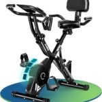 SLUNSE FITNESS Exercise Bike with 16-Level Magnetic Resistance