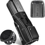 PARTAGE Golf Travel Bag Hard Case with Wheels – 900D Heavy-Duty Oxford Golf Club Travel Case