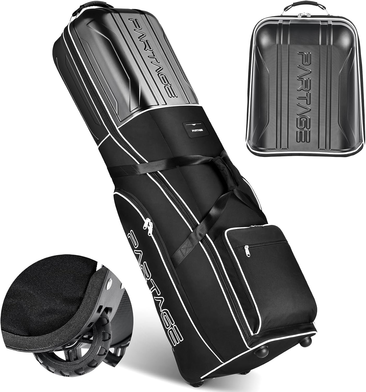 You are currently viewing PARTAGE Golf Travel Bag Hard Case with Wheels – 900D Heavy-Duty Oxford Golf Club Travel Case