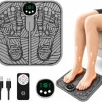 EMS Foot Massager Mat – 8 Massage Modes, 19 Intensity Levels, Rechargeable Electric Foot Massager